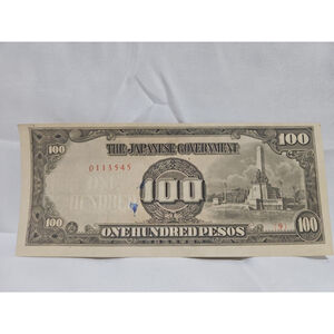 WW2 Japanese 100 Pesos Banknote Japan Philippines WWII Currency Paper Money